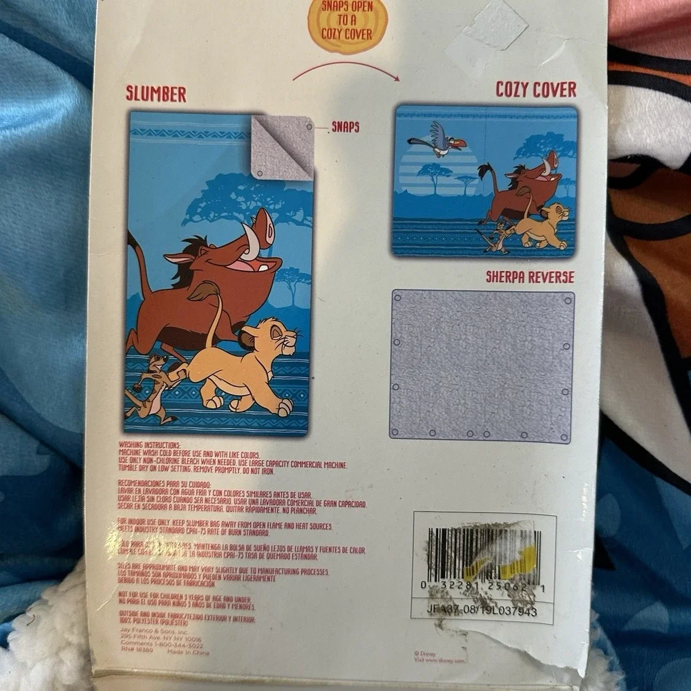 Disney The Lion King 2‎ In 1 Slumber Cozy Cover 60x50